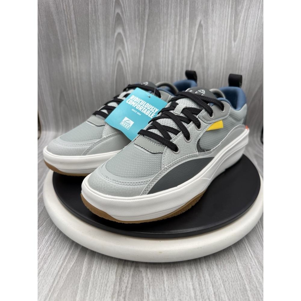 Reef Fanning Mens Size 11 Grey Blue Orange Casual Sneakers Bottle Opener CJ7574
